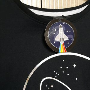 Nasa Graphic Branded Crop Top