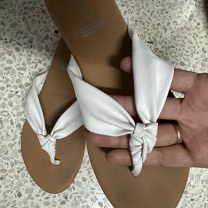 White Trendy Flipflops