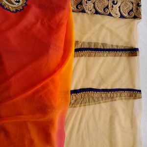 Multicolor Embroidered Saree (Women's)