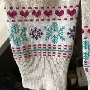 Peacocks Beige Round Neck Cotton Sweater