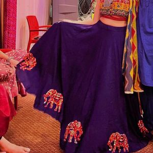 Lengha Choli Elephant Patchwork