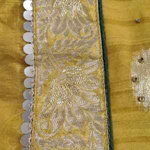 Beautiful Chanderi Suit Dupatta And Cotton Plazo