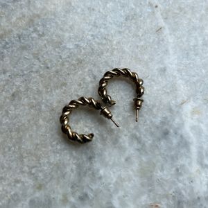 TWISTED DEEP GOLD EARRINGS