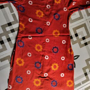 Tomato Colour Kurti On Sale