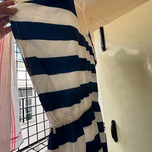 Blue And White Striped Dress