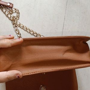 Chanel Inspired Tan Colour Slingbag