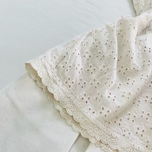 Babydoll Eyelet White Top