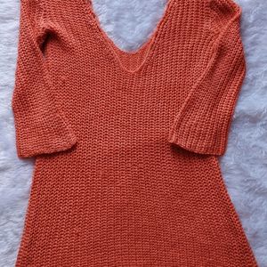 Backless Wool Top Cum Dress