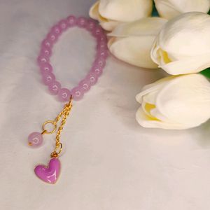 Purple And Lavender 🪻 Heart Bracelet