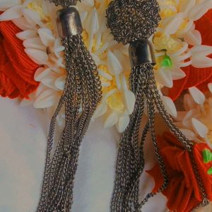 Trendy Hit Long Black Earrings For Women