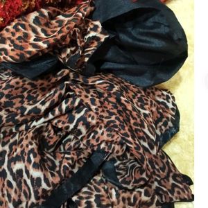 Animal Print Saree