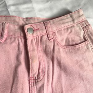 Pink Straight Fit Jeans ( Women)