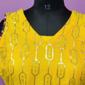 Yellow Festive Wear Kurti