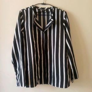 Black Stripped Shirt For Women