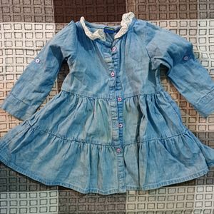 Denim Top/ Dress For 1 Year Good Condition