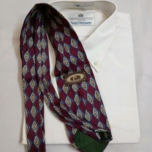 Bert Pulitzer Maroon Pattern Men's Tie