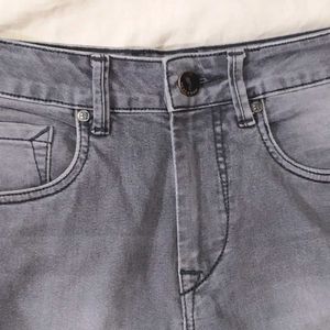 Here And Now Mens Slim Fit Grey Jeans