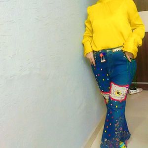 Customized Jeans Can Wear 32 To 34 Waist