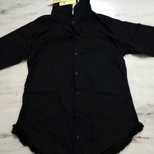 A Black Shirt With Good Or Excellent Quality.