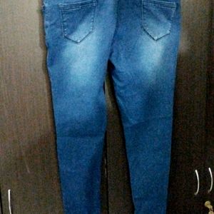 Women Mid-rise Stretchable 38 Jeans In Dark Blue