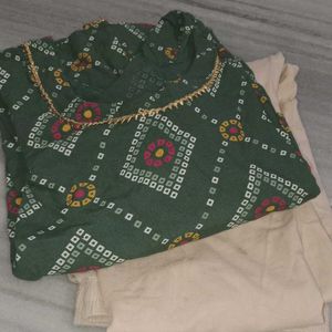 L Size Kurti Set Without Duptta