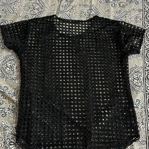 Black Net Top