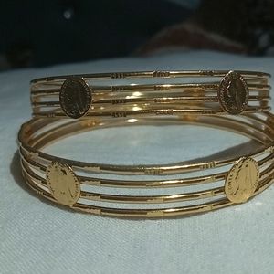 2 COMBO BRASS BANGLES