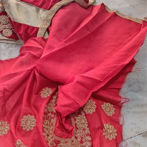 Brand New Unstiched Shadi/Partywear Red Lehenga