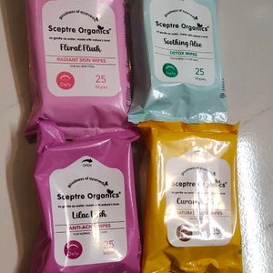 Natural facial glow wipes 25N each