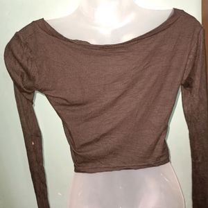 Full sleeve crop top for women and girls