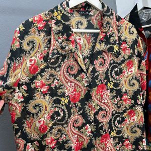 Paisley floral printed shirt