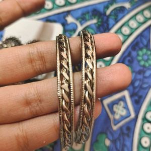 Oxidised Earrings With Bangles