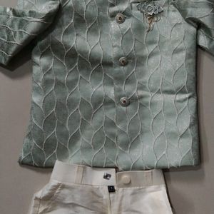 1 Yr Old Boy Sherwani With Pant Set