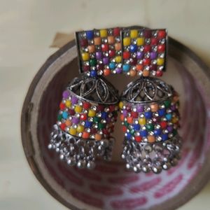 Multicolour Jhumka