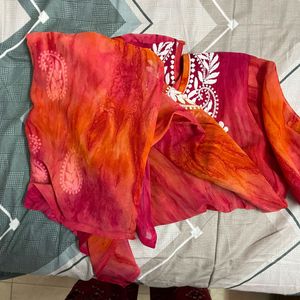 Tie Die Chikankari Kurta