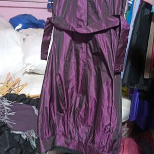 Short Purple Frock Tie Dress