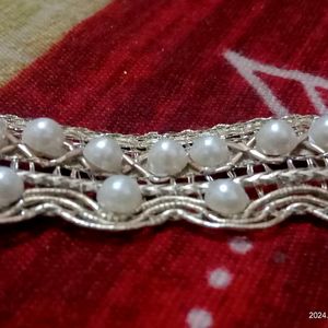 Golden Pearl Embroidery Lace