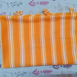 Orange Printed Polyster Stole