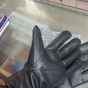 Men Biking Gloves Leather Free Size Mobile Use Too