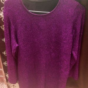 Very Beautiful Purple Shimmer Lycra Top