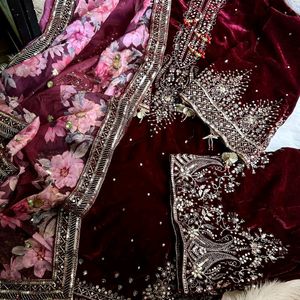 Velvet Pakistani suit