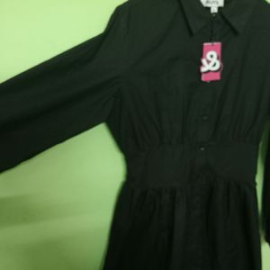 SHIRT SHORT DRESS BLACK