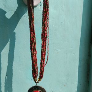 Red Necklace With big Pendant