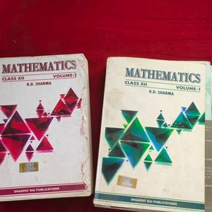 RD Sharma Maths Class 12th ( Vol.1,2)