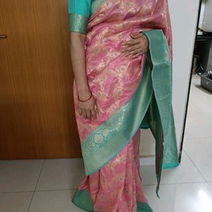 Banarsi Saree With Stiched Blouse