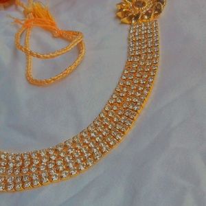 Golden Colour Necklace For Women Beautiful Design