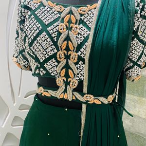 Bottle Green Lehenga