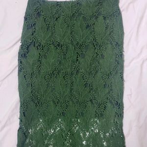 Dark Green Pencil Skirt