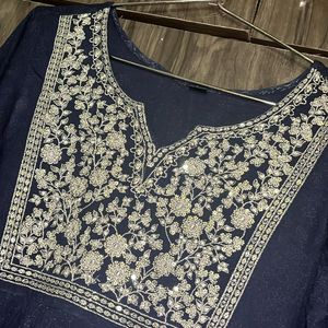 Women Kurta Heavy Embroidery Dress Diwali