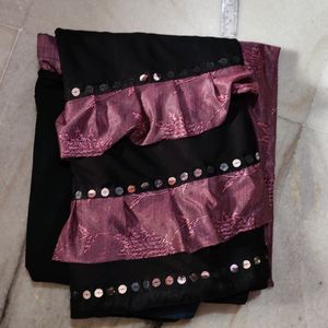 Lycra Blend Ruffle Saree